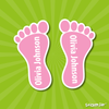 Image of Feet Labels | Foot Shaped Stickers | Feet Shaped Labels