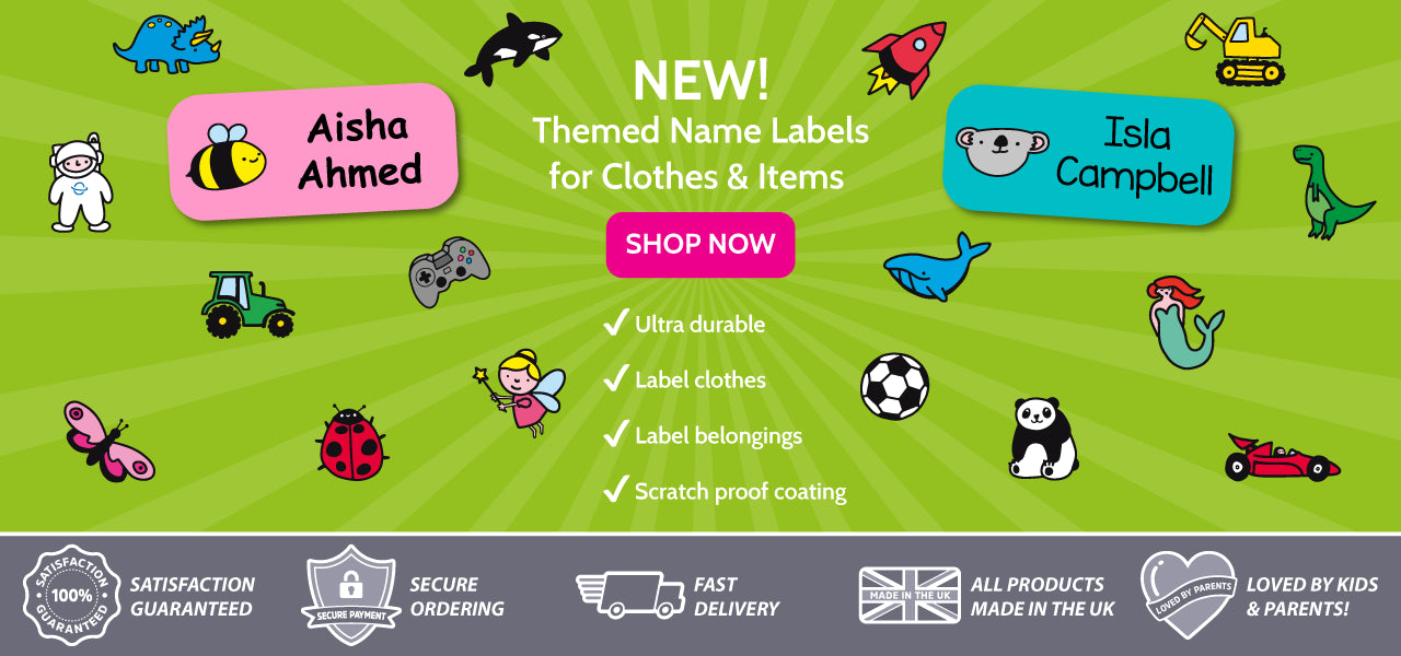Clothes Name Labels. Stick On School Name Labels, Name Tags: Stikins ®